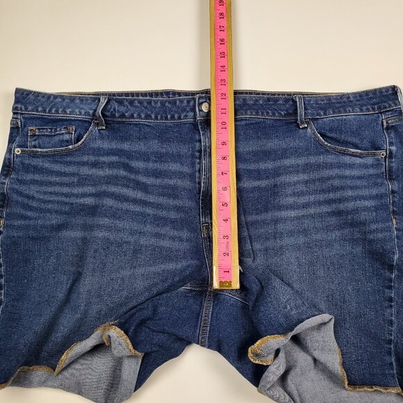 Old Navy Mid Rise Distressed Hem Denim Shorts Womens Size 26 Blue Jean Cutoffs - Picture 12 of 13
